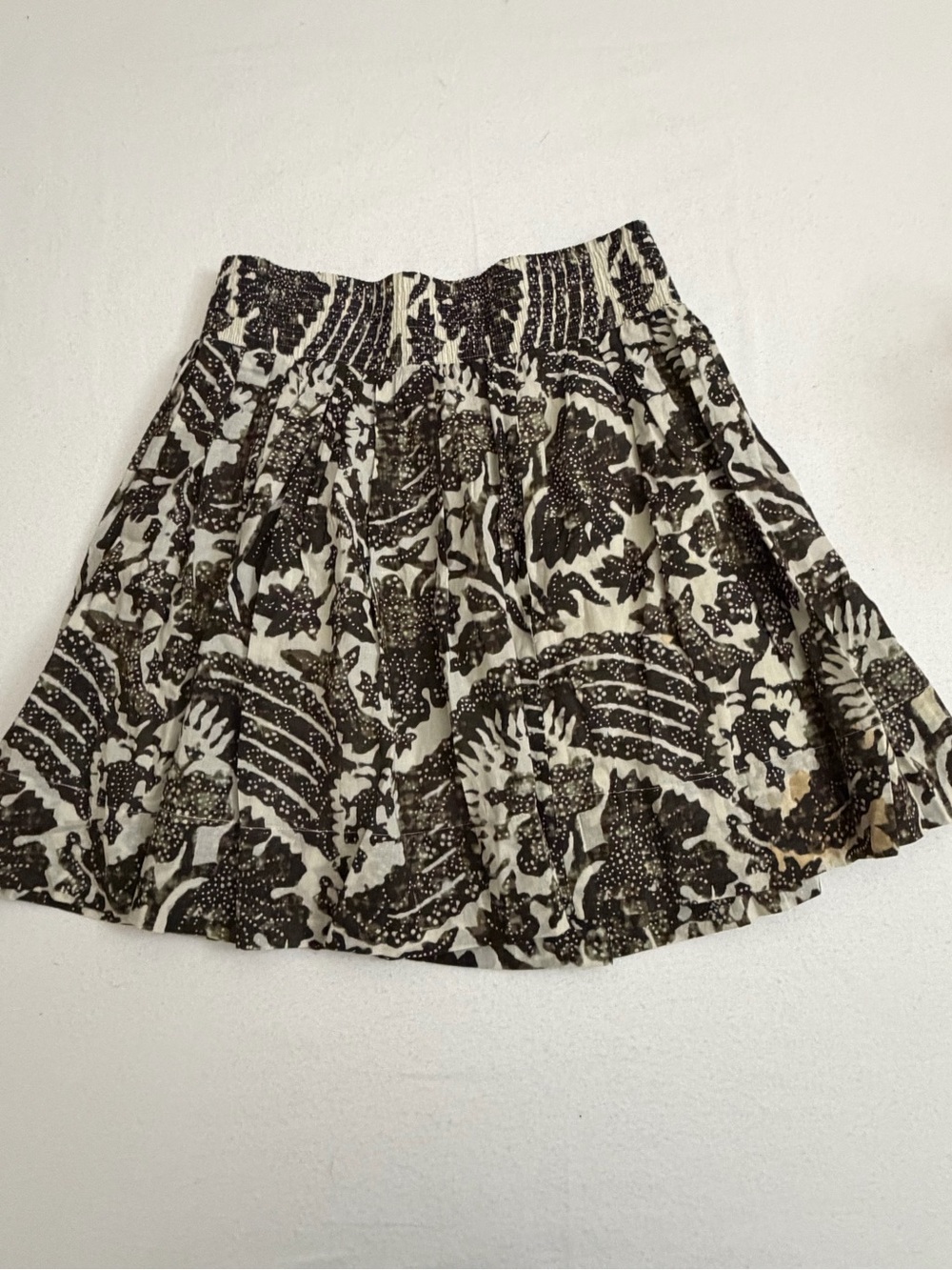 Banana Republic Floral Smocked Waist Mini Skirt Small